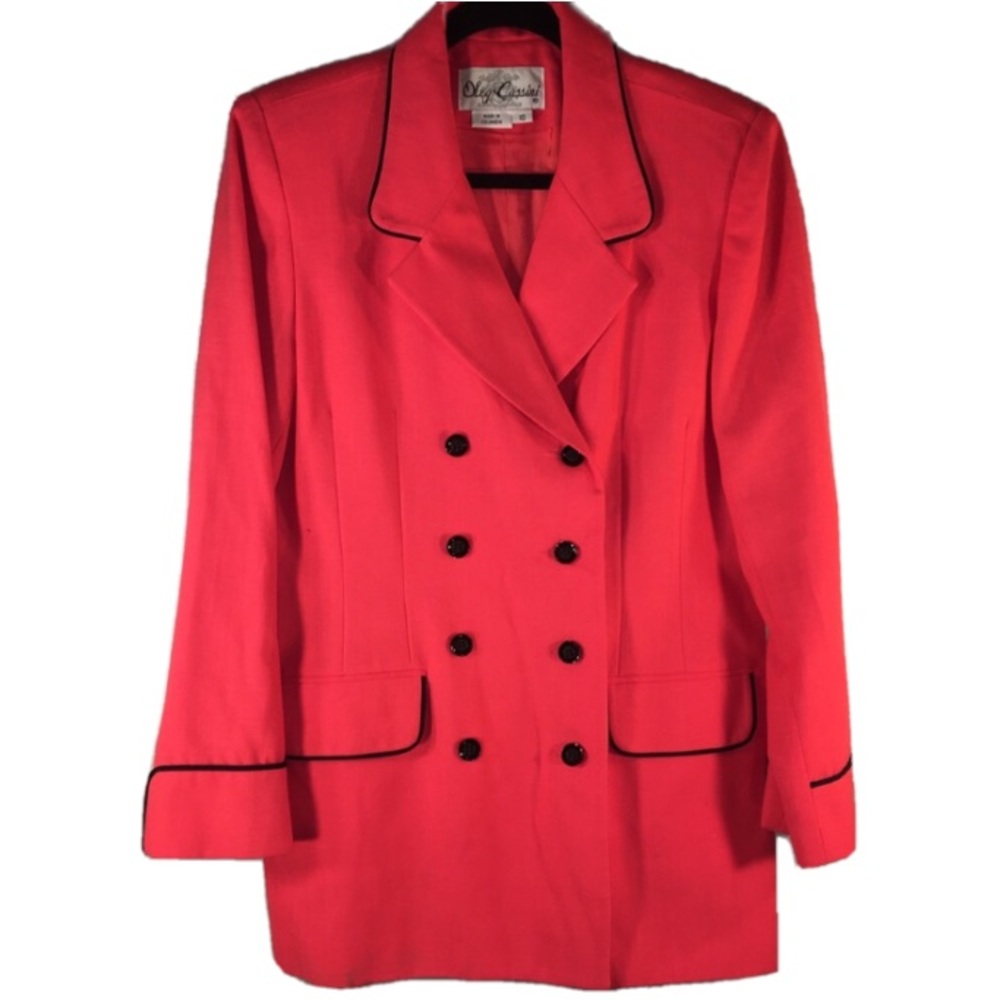 Vintage Oleg Cassini Double Breasted Blazer Sz 10